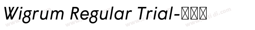 Wigrum Regular Trial字体转换